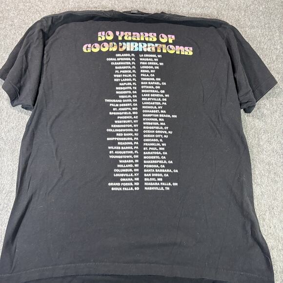Beach Boys Shirt Mens XL Black 50 Years Good Vibrations Tour Concert Tee Music - Picture 5 of 6